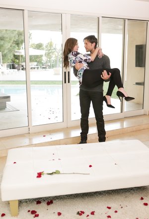 18 year old girl rides on a cock during her first time having sex